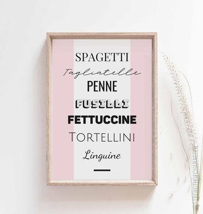 Baby pink Kitchen print in a box frame