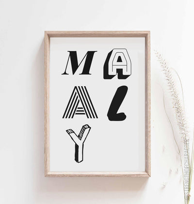White Malta art print in a box frame
